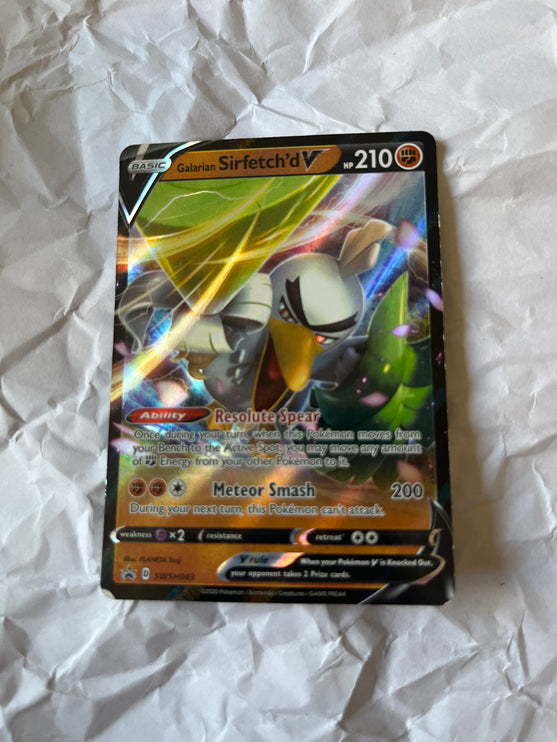 Galarian Sirfetch'd V SWSH043 Promo Ultra Rare Lightly Played