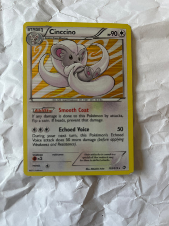 Cinccino 105/113 Legendary Treasures Holo Rare Lightly Played