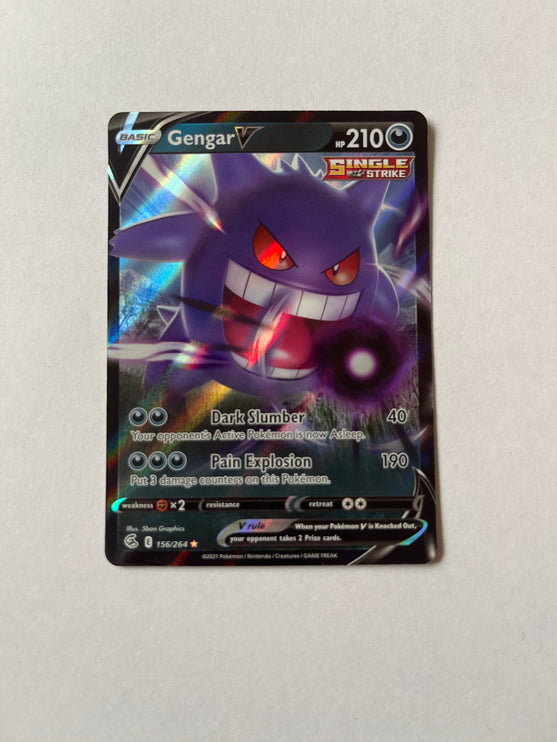 Gengar V 156/264 Fusion Strike Ultra Rare Mint