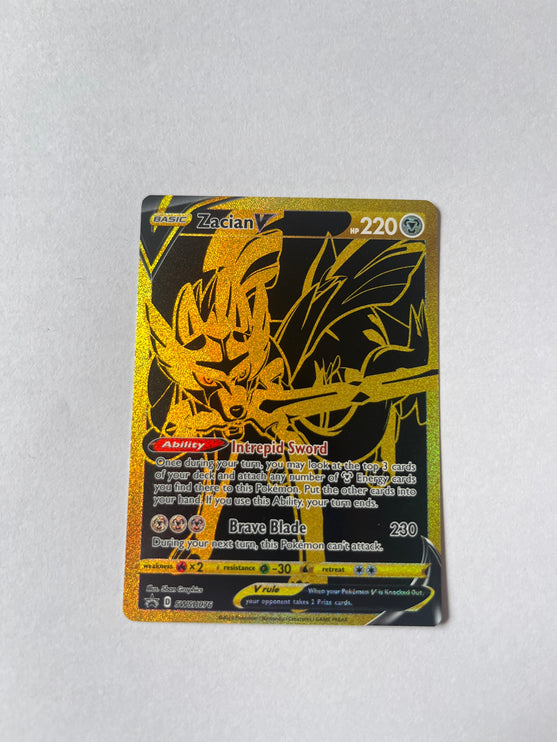 Zacian V SWSH076 Promo GOLD CARD Mint Condition