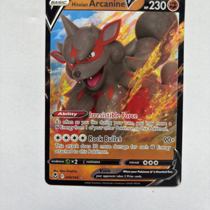 Arcanine V 090/195 Silver Tempest Ultra Rare Near Mint