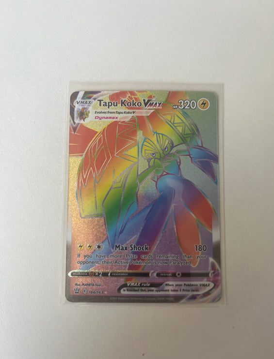 Tapu Koko VMAX 166/163 Battle Styles (Rainbow Rare) Near Mint